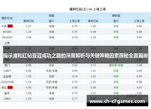 揭示浦和红钻亚冠成功之路的深度解析与关键策略因素探秘全面篇版 揭示浦和红钻亚冠成功之路的深度解析与关键策略因素探秘全面篇版