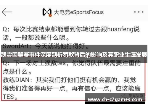 魏震因禁赛事件深度剖析罚款背后的影响及其职业生涯发展